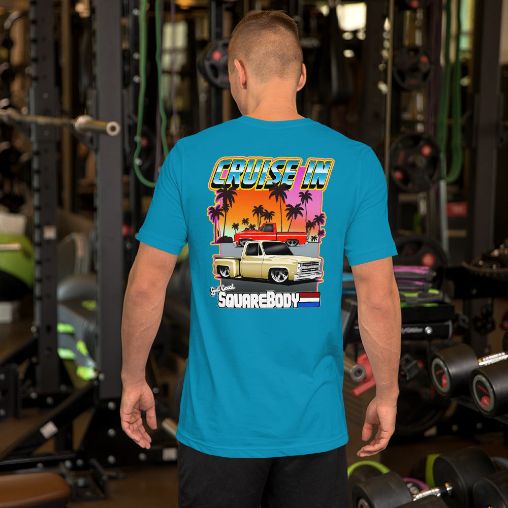 Cruise In Unisex t-shirt with front and back