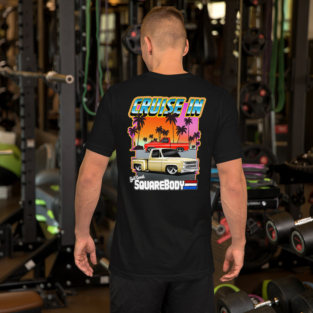 Cruise In Unisex t-shirt with front and back