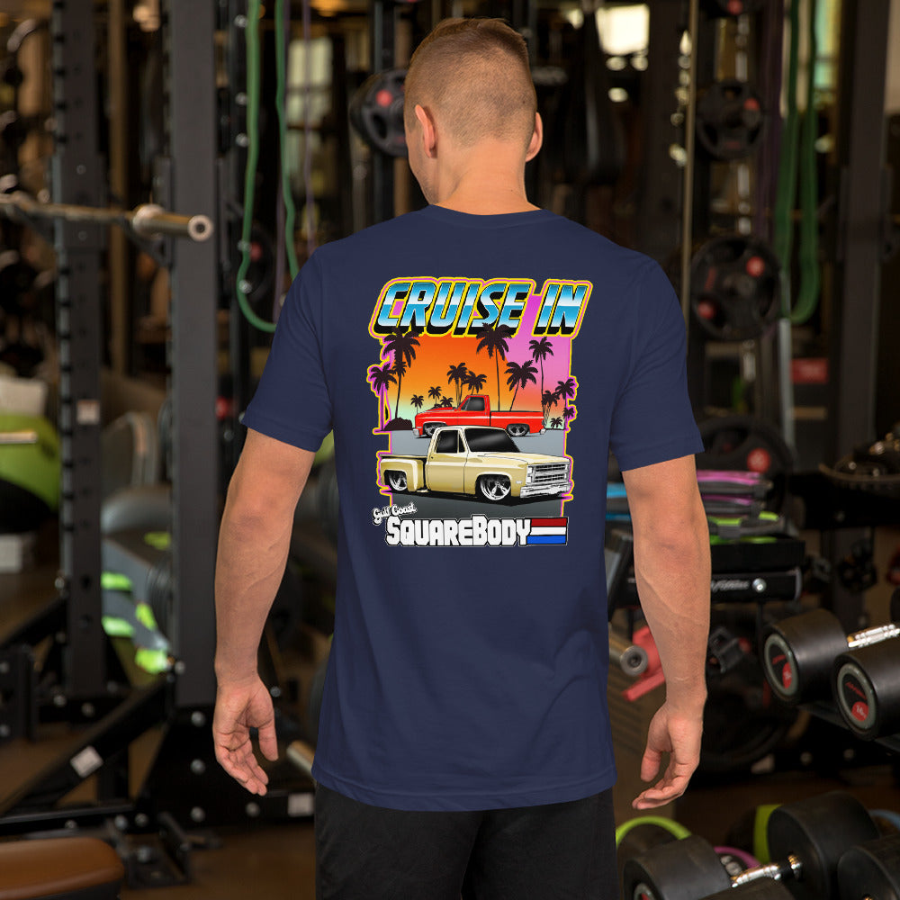 Cruise In Unisex t-shirt with front and back