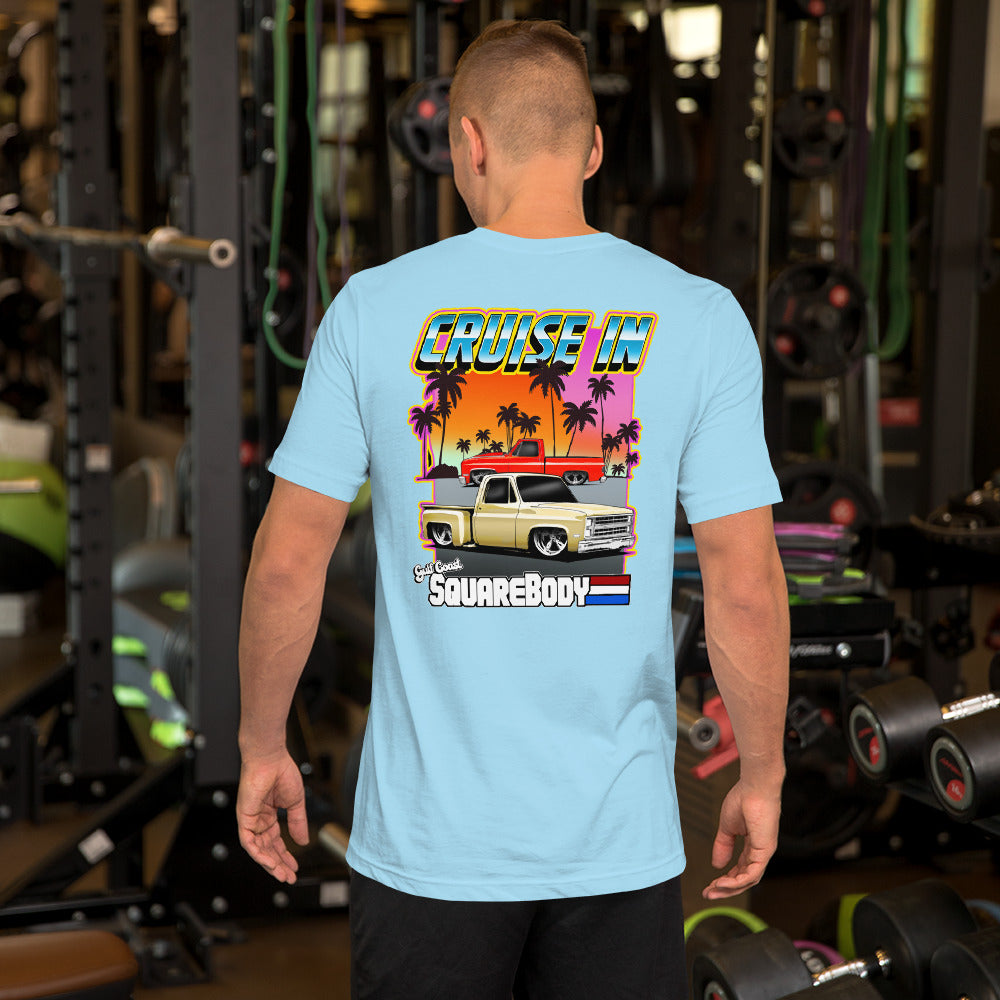 Cruise In Unisex t-shirt with front and back