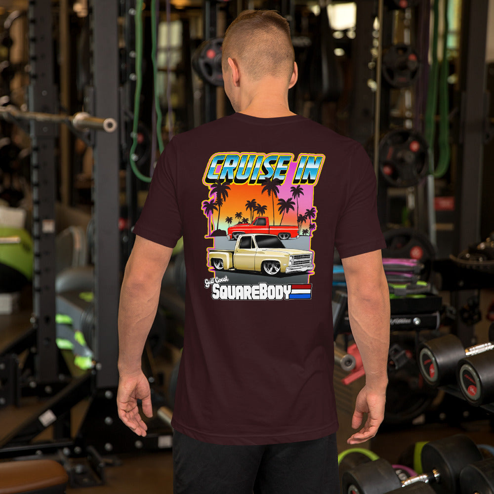 Cruise In Unisex t-shirt with front and back
