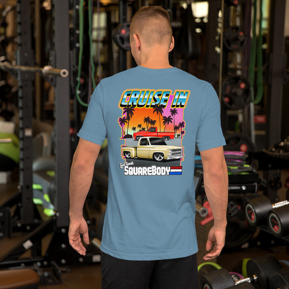 Cruise In Unisex t-shirt with front and back