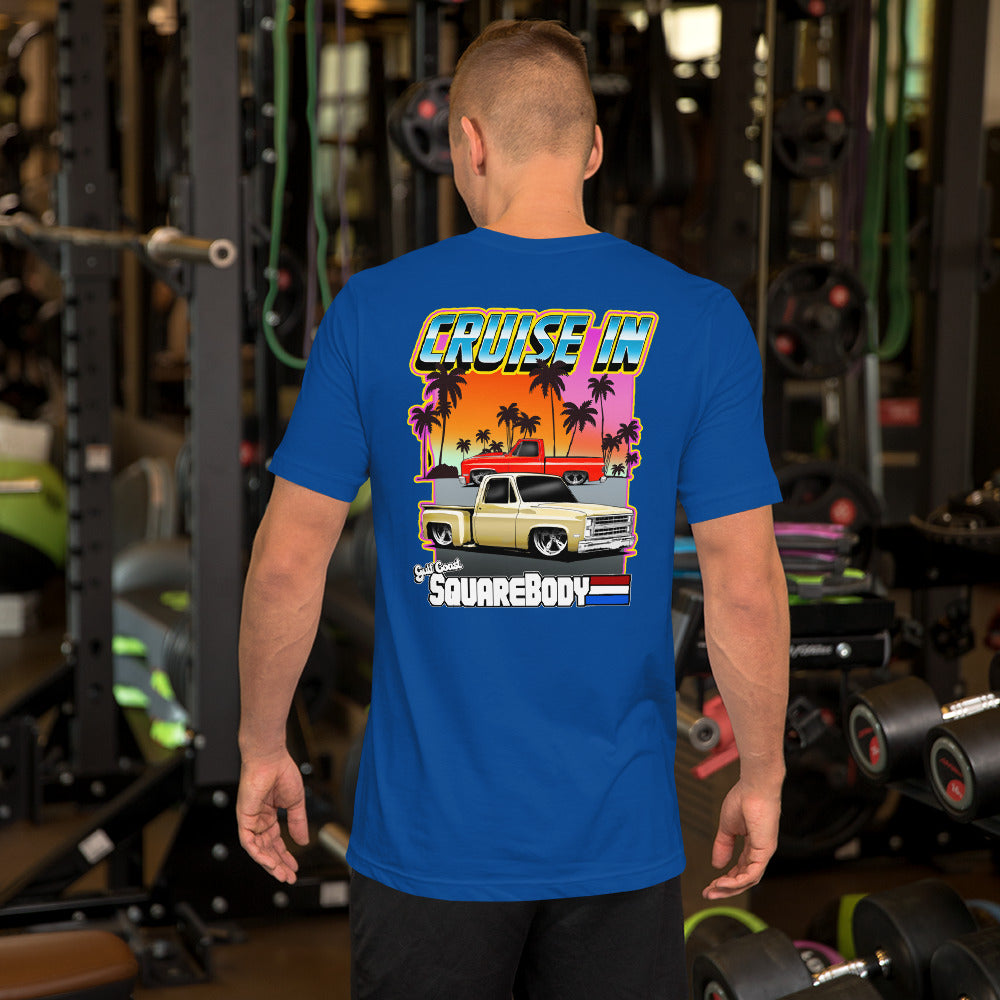 Cruise In Unisex t-shirt with front and back