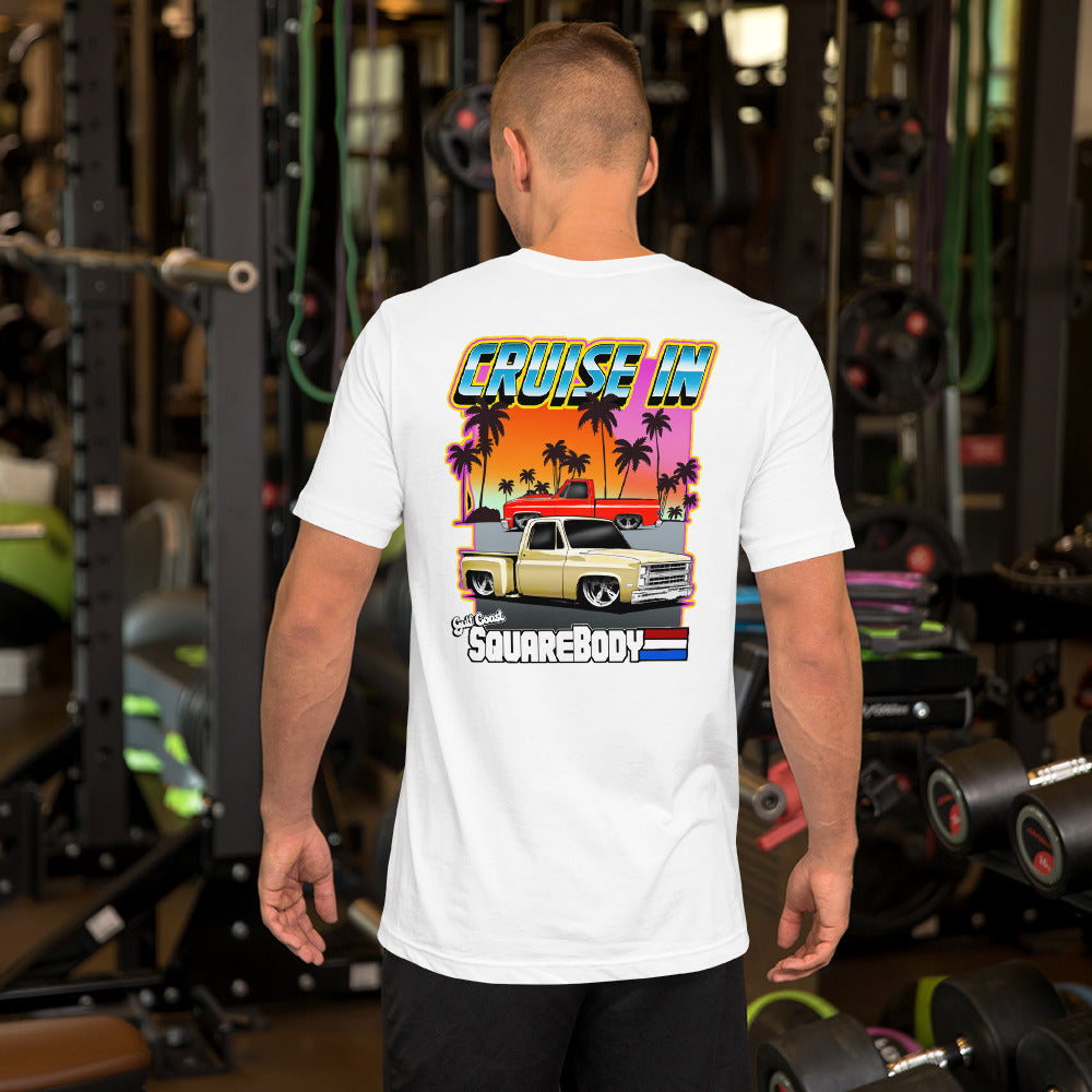 Cruise In Unisex t-shirt with front and back